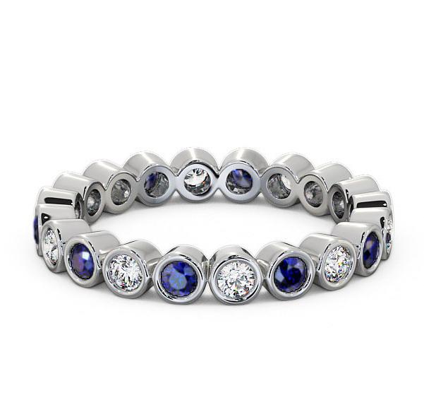 Full Eternity Blue Sapphire and Diamond 0.80ct Ring 18K White Gold FE6GEM_WG_BS_THUMB2 