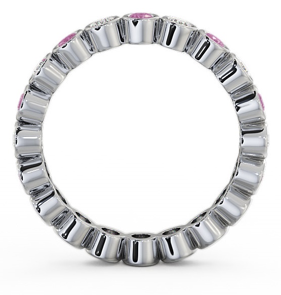 Full Eternity Pink Sapphire and Diamond 0.70ct Ring 18K White Gold FE6GEM_WG_PS_THUMB1 