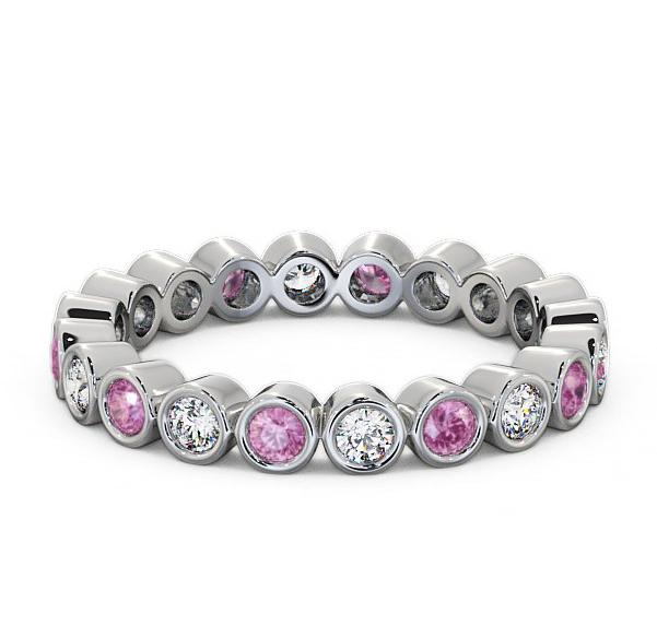 Full Eternity Pink Sapphire and Diamond 0.80ct Ring 18K White Gold FE6GEM_WG_PS_THUMB2 