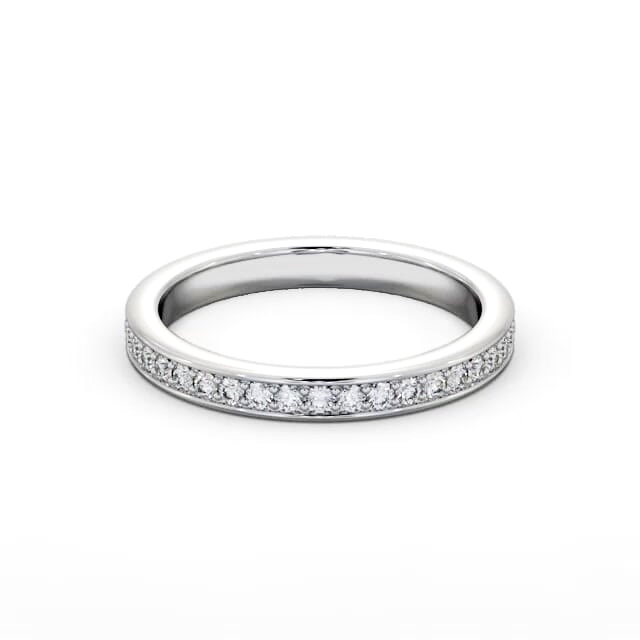 Full Eternity Round Diamond Ring 18K White Gold - Berkley FE70_WG_HAND