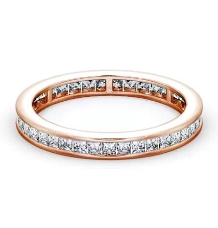 Full Eternity Princess Diamond Channel Set Ring 9K Rose Gold FE7_RG_THUMB2 