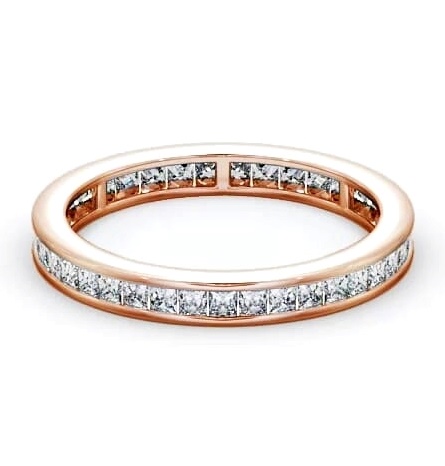 Full Eternity Princess Diamond Channel Set Ring 18K Rose Gold FE7_RG_THUMB2 