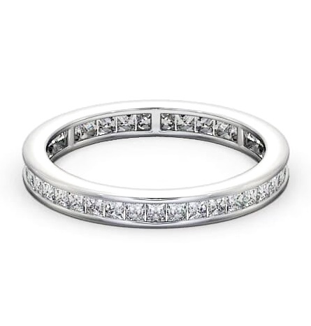 Full Eternity Princess Diamond Channel Set Ring 18K White Gold FE7_WG_THUMB2 