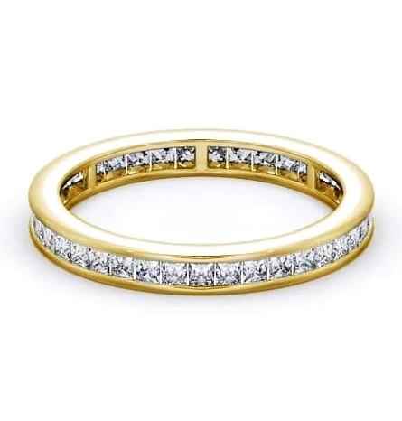 Full Eternity Princess Diamond Channel Set Ring 18K Yellow Gold FE7_YG_THUMB2 