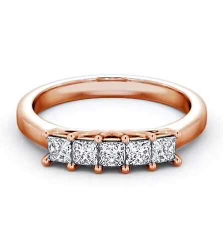 Five Stone Princess Diamond Elegant Style Ring 9K Rose Gold FV13_RG_THUMB1