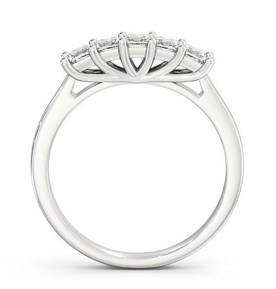 Five Stone Princess Diamond Elegant Style Ring 18K White Gold FV13_WG_THUMB1 
