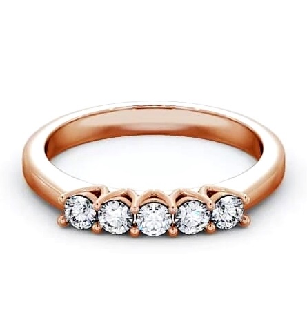 Five Stone Round Diamond Elegant Style Ring 18K Rose Gold FV15_RG_THUMB1