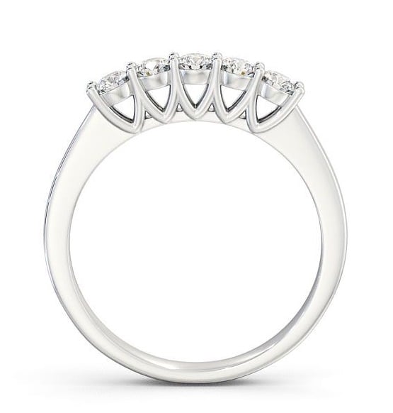 Five Stone Round Diamond Elegant Style Ring Platinum FV15_WG_THUMB1
