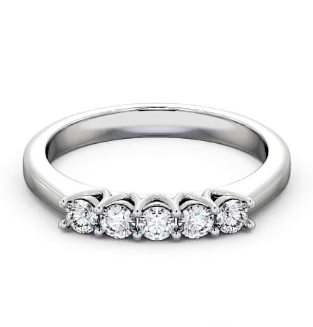Five Stone Round Diamond Elegant Style Ring 18K White Gold FV15_WG_THUMB2 