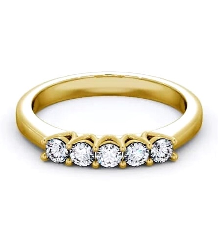 Five Stone Round Diamond Elegant Style Ring 9K Yellow Gold FV15_YG_THUMB1