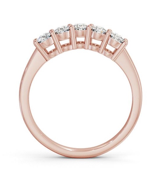 Five Stone Round Diamond Curved Setting Ring 18K Rose Gold FV16_RG_THUMB1