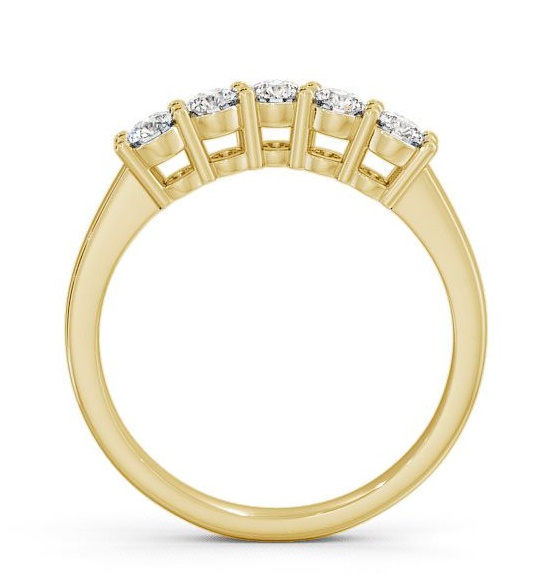 Five Stone Round Diamond Curved Setting Ring 9K Yellow Gold FV16_YG_THUMB1 