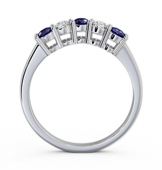 Five Stone Blue Sapphire and Diamond 0.59ct Ring 18K White Gold FV16GEM_WG_BS_THUMB1 