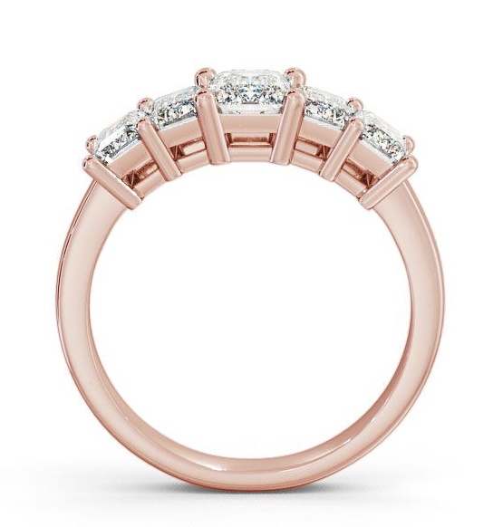 Five Stone Emerald Diamond Regal Style Ring 18K Rose Gold FV17_RG_THUMB1 