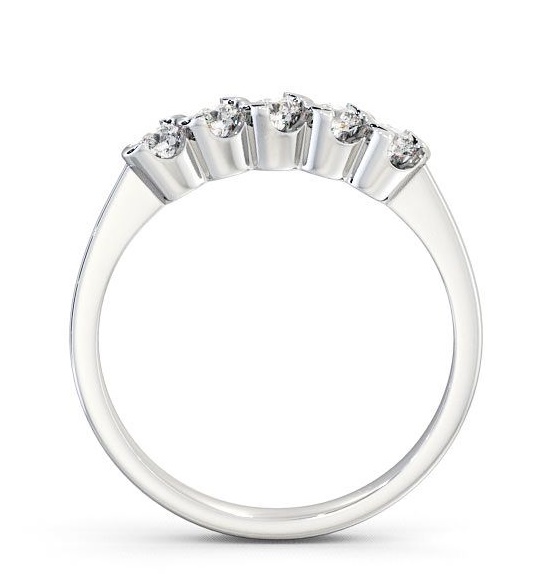 Five Stone Round Diamond Open Bezel Style Ring 18K White Gold FV18_WG_THUMB1 