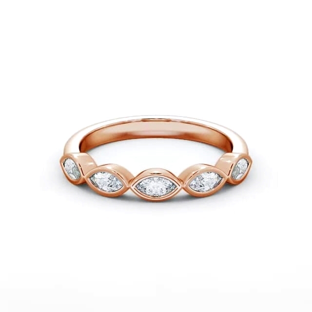 Five Stone Marquise Diamond Ring 18K Rose Gold - Cleo FV19_RG_HAND
