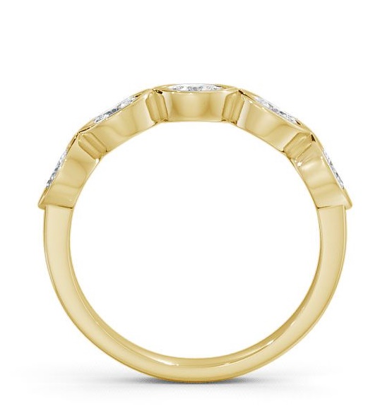 Five Stone Marquise Diamond Bezel Set Ring 9K Yellow Gold FV19_YG_THUMB1 
