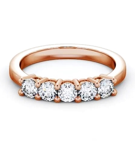 Five Stone Round Diamond Prong Set Ring 9K Rose Gold FV1_RG_THUMB1