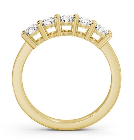 Five Stone Round Diamond Prong Set Ring 9K Yellow Gold FV1_YG_THUMB1 