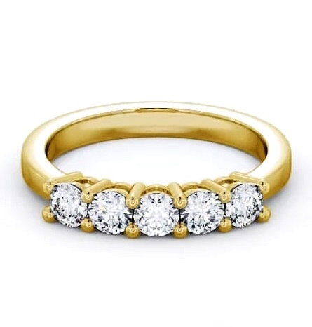 Five Stone Round Diamond Prong Set Ring 9K Yellow Gold FV1_YG_THUMB1