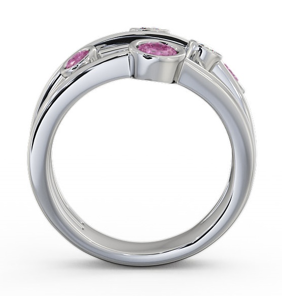 Five Stone Pink Sapphire and Diamond 0.82ct Ring 18K White Gold FV20GEM_WG_PS_THUMB1 