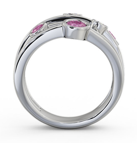 Five Stone Pink Sapphire and Diamond 0.88ct Ring 18K White Gold FV20GEM_WG_PS_THUMB1 