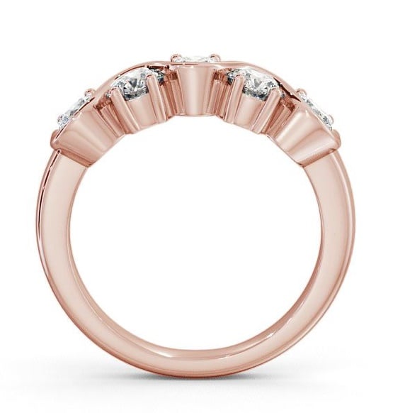 Five Stone Round Diamond Offset Design Ring 18K Rose Gold FV21_RG_THUMB1 