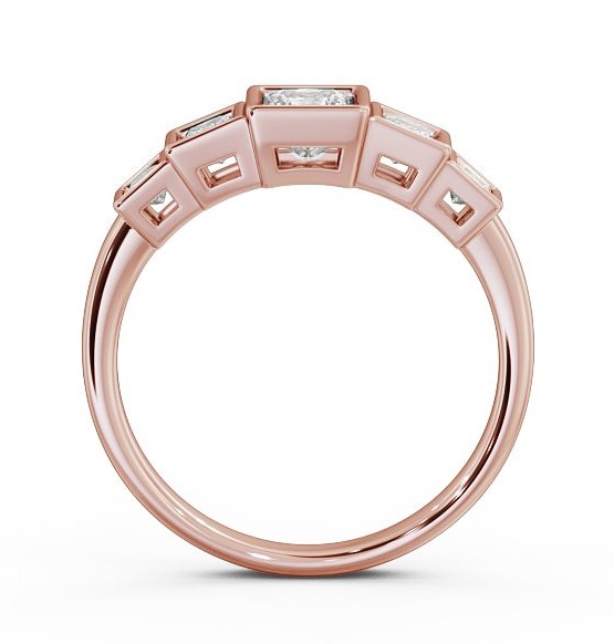 Five Stone Princess Diamond Graduating Style Ring 9K Rose Gold FV22_RG_THUMB1