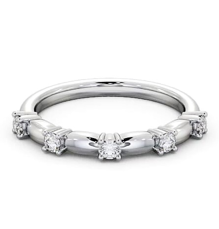 Five Stone Round Diamond Ring 18K White Gold FV24_WG_THUMB2 