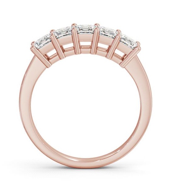 Five Stone Princess Diamond Classic Ring 18K Rose Gold FV2_RG_THUMB1