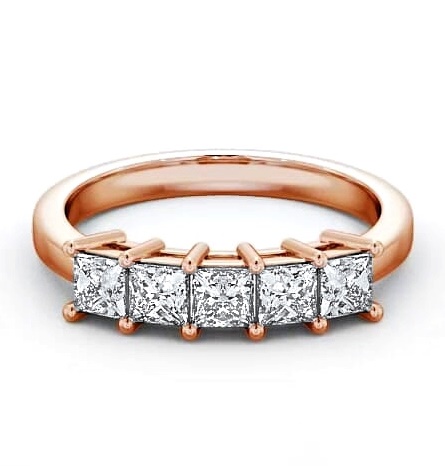 Five Stone Princess Diamond Classic Ring 9K Rose Gold FV2_RG_THUMB2 