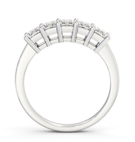 Five Stone Princess Diamond Classic Ring 18K White Gold FV2_WG_THUMB1