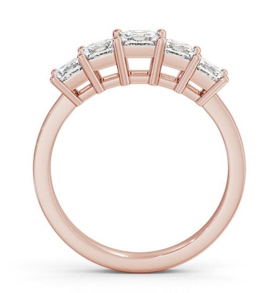 Five Stone Princess Diamond Graduating Design Ring 18K Rose Gold FV3_RG_THUMB1
