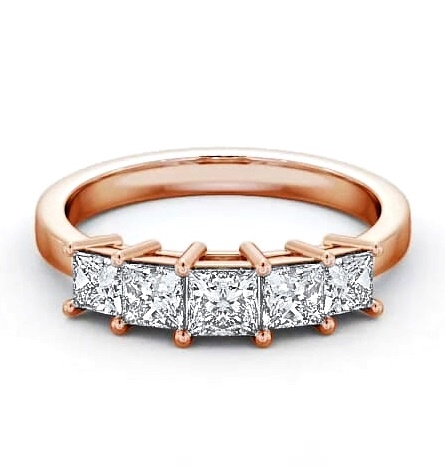 Five Stone Princess Diamond Graduating Design Ring 18K Rose Gold FV3_RG_THUMB2 