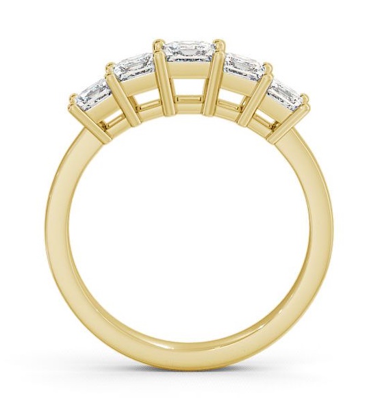 Five Stone Princess Diamond Graduating Design Ring 9K Yellow Gold FV3_YG_THUMB1