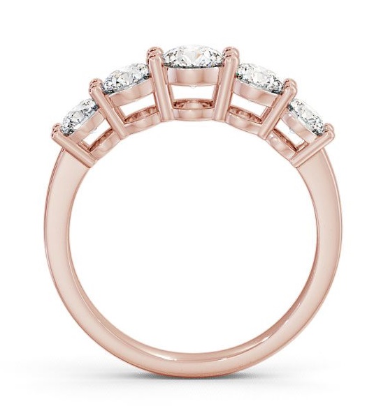 Five Stone Round Diamond Graduating Design Ring 18K Rose Gold FV4_RG_THUMB1