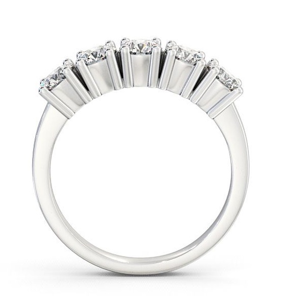 Five Stone Round Diamond Prong Set Ring Platinum FV5_WG_THUMB1