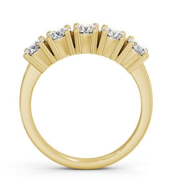 Five Stone Round Diamond Prong Set Ring 9K Yellow Gold FV5_YG_THUMB1
