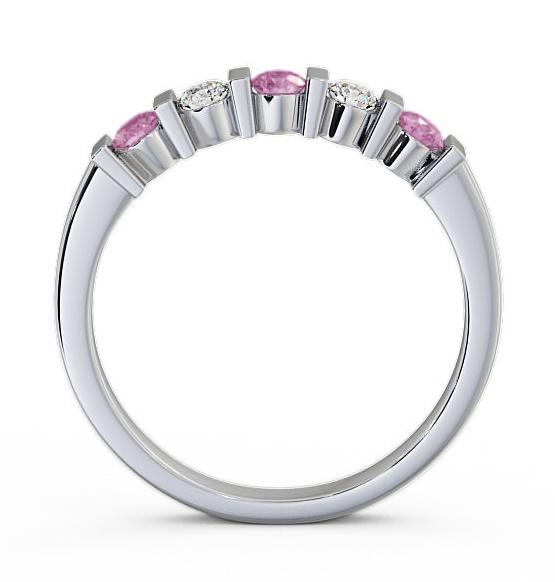 Five Stone Pink Sapphire and Diamond 0.41ct Ring 18K White Gold FV6GEM_WG_PS_THUMB1 