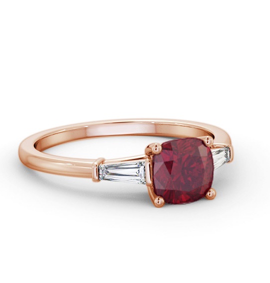 Shoulder Stone Ruby and Diamond 1.60ct Ring 18K Rose Gold GEM100_RG_RU_THUMB1