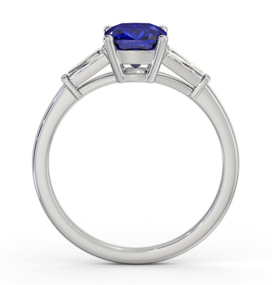 Shoulder Stone Blue Sapphire and Diamond 1.60ct Ring 18K White Gold GEM100_WG_BS_THUMB1 