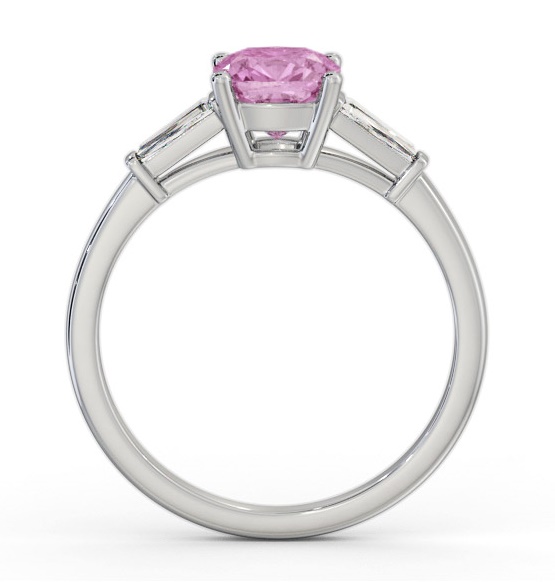 Shoulder Stone Pink Sapphire and Diamond 1.60ct Ring 18K White Gold GEM100_WG_PS_THUMB1 