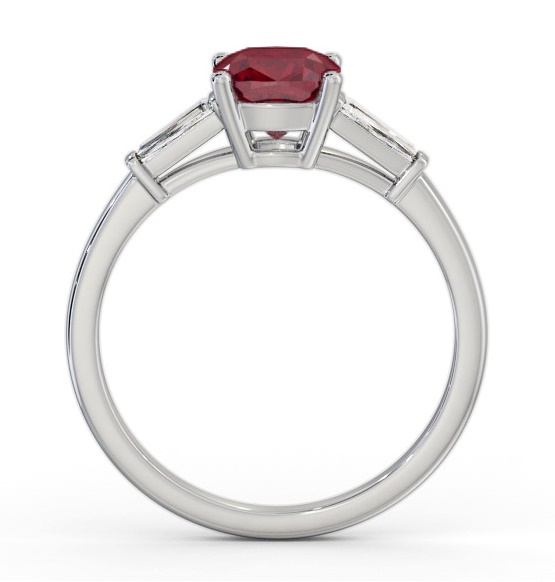 Shoulder Stone Ruby and Diamond 1.60ct Ring 18K White Gold GEM100_WG_RU_THUMB1 