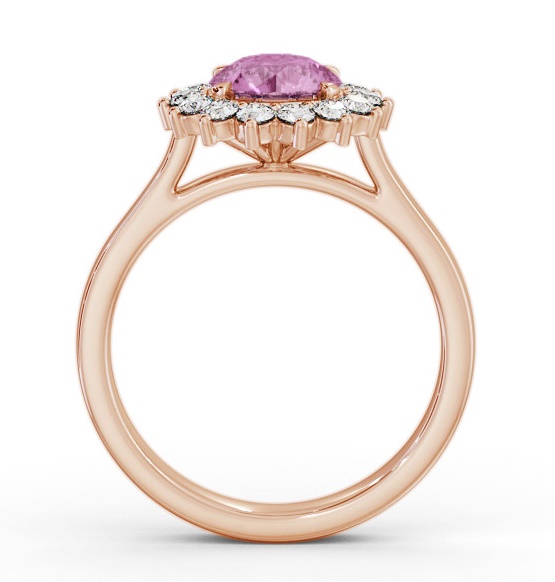 Cluster Pink Sapphire and Diamond 1.80ct Ring 18K Rose Gold GEM108_RG_PS_THUMB1 