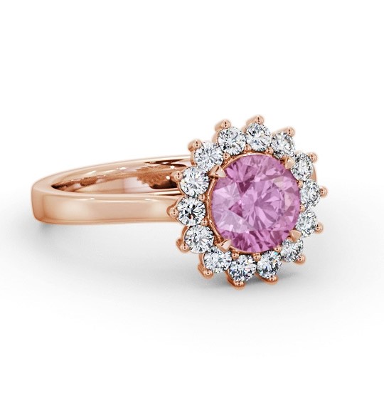 Cluster Pink Sapphire and Diamond 1.80ct Ring 18K Rose Gold GEM108_RG_PS_THUMB1