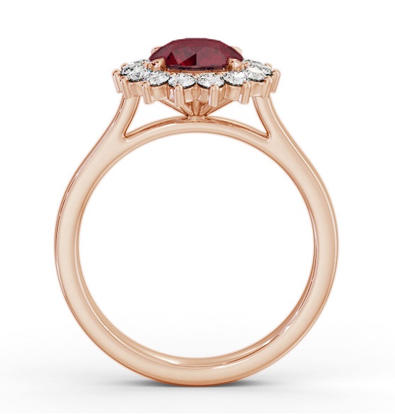 Cluster Ruby and Diamond 1.80ct Ring 18K Rose Gold GEM108_RG_RU_THUMB1 