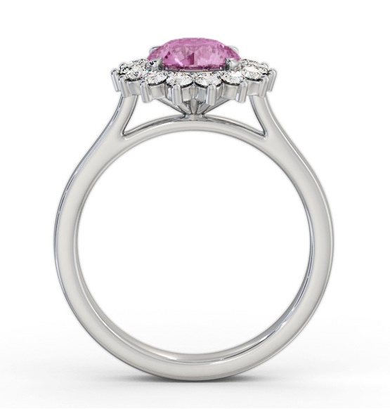 Cluster Pink Sapphire and Diamond 1.80ct Ring 18K White Gold GEM108_WG_PS_THUMB1 