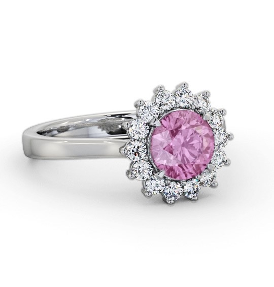 Cluster Pink Sapphire and Diamond 1.80ct Ring 18K White Gold GEM108_WG_PS_THUMB2 