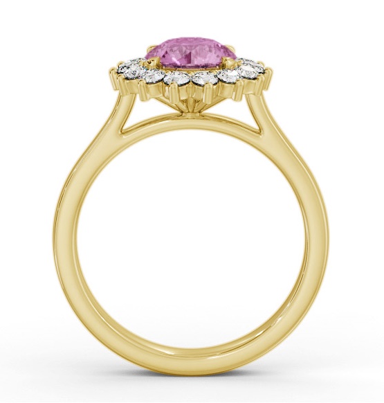 Cluster Pink Sapphire and Diamond 1.80ct Ring 9K Yellow Gold GEM108_YG_PS_THUMB1 