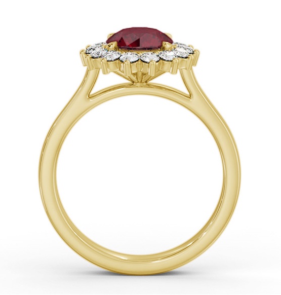 Cluster Ruby and Diamond 1.80ct Ring 18K Yellow Gold GEM108_YG_RU_THUMB1 